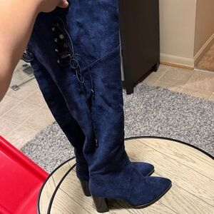 NEW Torgeis Ryder women’s over-the-knee suede dark blue boots from Normstorm